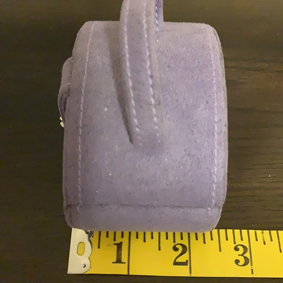 Purple mini Jewelry Travel Case with beaded clasp - Picture 8 of 9